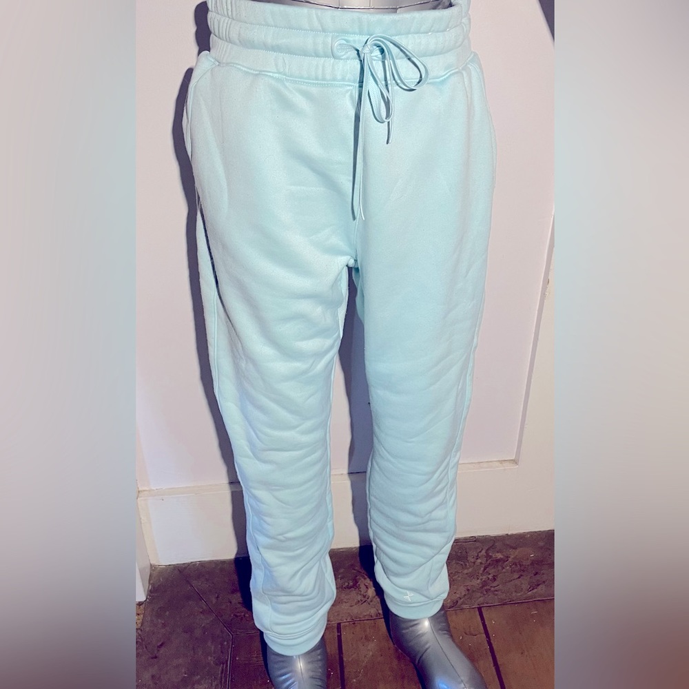 NWOT Women’s Xersion Warm fleece light blue High Waistband W/drawstrings Pants
